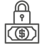 padlock on dollar bill representing price lock