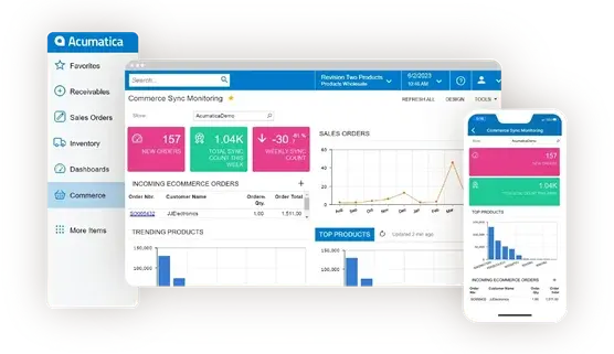 Acumatic Retail Edition dashboard